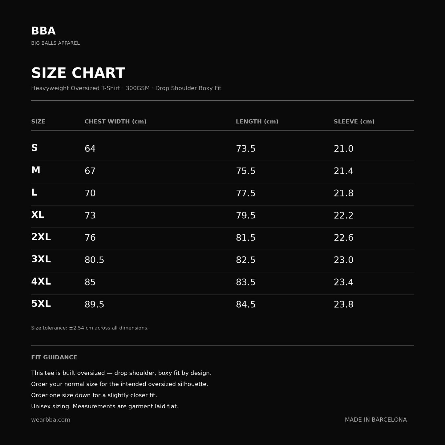 BBA Heavyweight Oversized Tee — 300GSM Drop Shoulder