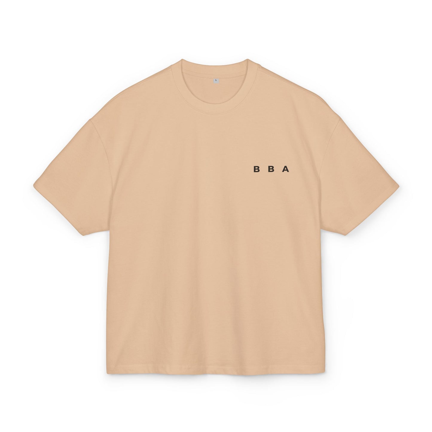 Beige t-shirt front, studio mockup